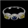Image 1 : SAPPHIRE Ring in 14k Gold Plated 925 Sterling Silver â€“ Size 8 â€[x=#822