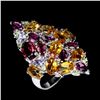 Image 2 : PERIDOT, GARNET, CITRINE and TANZANITE Ring in 14k Gold Plated 925 Sterling Silver â€[x=#82