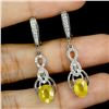Image 2 : YELLOW SAPPHIRE Earrings in 14k Gold Plated 925 Sterling Silver â€“Appraised Repla
