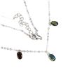 Image 2 : BLACK OPAL Necklace in 14k Gold Plated 925 Sterling Silver â€“ 17 inches long â[x=