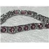 Image 3 : Valuable RHODOLITE GARNET Bracelet in 14 K Gold Plated 925 Sterling Silver –  Appraised Rep
