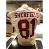 Image 2 : NFL 49ers #81 Sherfield jersey size 40 with bust mannequin