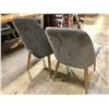 Image 2 : Set of 6 contemporary velvet grey dining chairs - 25in x 32in height x 19in wide