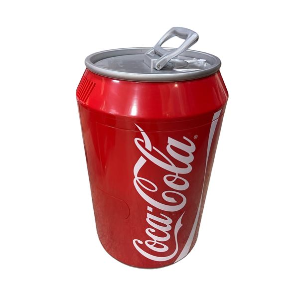 Approx. 18in tall Coca Cola thermos electric cooler with power cable/adapter