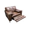 Image 2 : Amax leather brown power recliner chair - approx. 42in x 36in x 34in height tested working