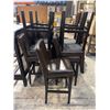 Image 2 : Set of 9 bar stools - approx. 44in tall x 21in x 16in