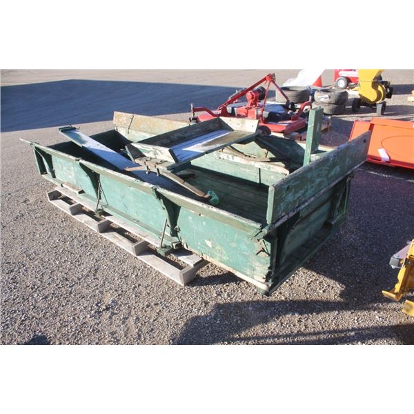 10' wooden antique wagon, less undercarriage