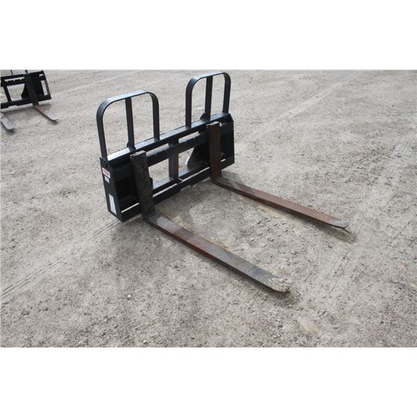 Walco 5500Lb pallet forks, 48" tines, SS hookup, New and Unused