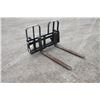 Image 1 : Walco 5500Lb pallet forks, 48" tines, Alo/Euro hookup, New and Unused