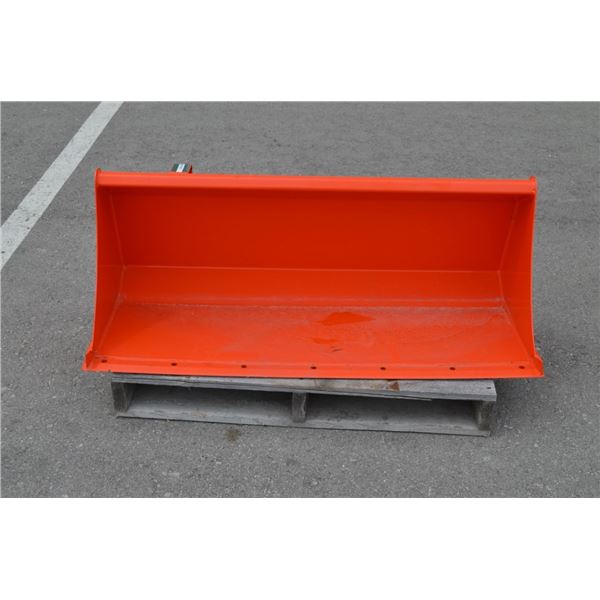 Kubota 4ft material bucket, orange, to fit compact tractors, New and Unused