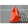 Image 2 : Kubota 4ft material bucket, orange, to fit compact tractors, New and Unused