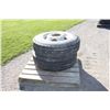 Image 1 : 2 front steer 315/80R22.5 tires on bud rims