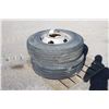 Image 2 : 2 front steer 315/80R22.5 tires on bud rims