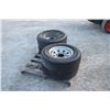 Image 2 : set of 4 used 225/75R15 trailer tires on 6 bolt rim