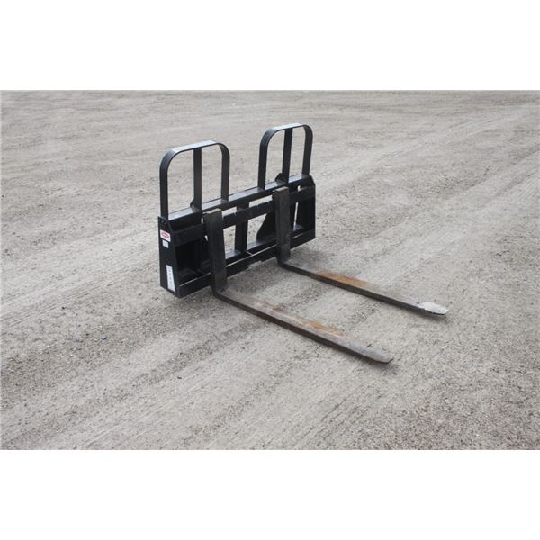 Walco 5500Lb pallet forks, 48" tines, SS hookup, New and Unused
