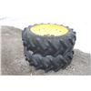 Image 2 : Pair of 430R953 (380/85R-30) tires and 12 bolt JD rims, 16 7/8 bolt circle, 14 5/8 pilot
