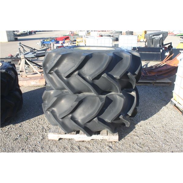 GoodYear set of 23.1x26 rice tires on JD combine rims, 8stud holes