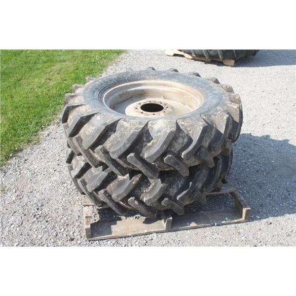 2 tires 12.4x24 on rims