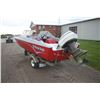 Image 5 : Munro Bowrider 15' boat with 100HP Evinrude motor c/w trailer.