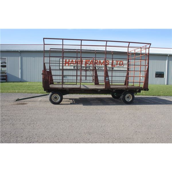 Meyers 18' steel thrower wagon, flared top