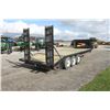 Image 5 : B & B fifth wheel gooseneck flatbed trailer, triaxle, 34'  main deck with 4' beavertail