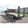 Image 7 : B & B fifth wheel gooseneck flatbed trailer, triaxle, 34'  main deck with 4' beavertail