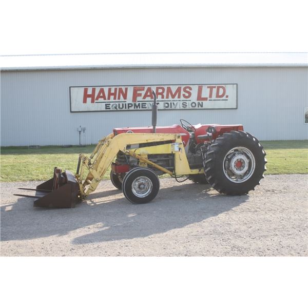 MF 165 2wd tractor, 100 loader