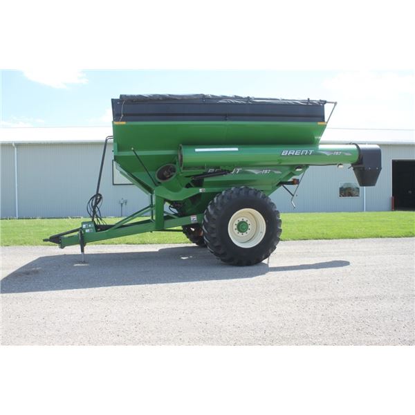 Brent 782 grain cart, tarp, hyd deflector, 30.5x32