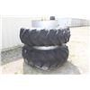 Image 2 : GoodYear set of 20.8x38 T-rail snap on duals, 12" band width, snap on hubs