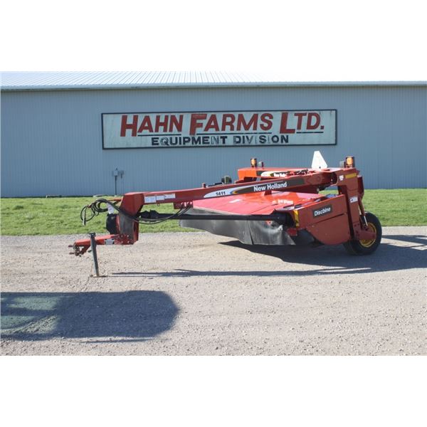 New Holland 1411 discbine, 10' 4" cut, conditioning rolls, 540 pto