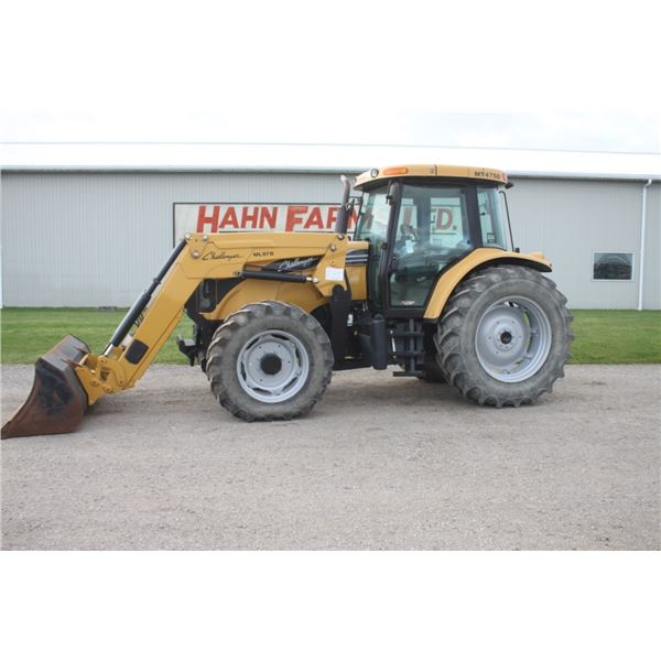 2009, Agco Challenger MT475B 4wd tractor, ML97B self-leveling loader, 6648 hours