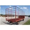 Image 4 : Forage King 20' thrower wagon, mesh floor, Horst double reach under carriage