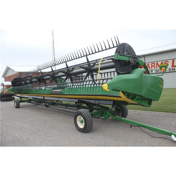 JD 740FD 40' flex draper head, dual drive knife