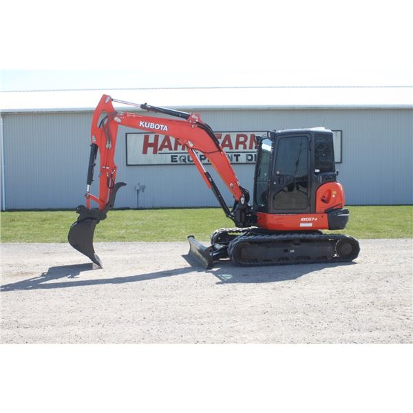 2019 , Kubota KX057-4 excavator, cab, air, 2519 hours
