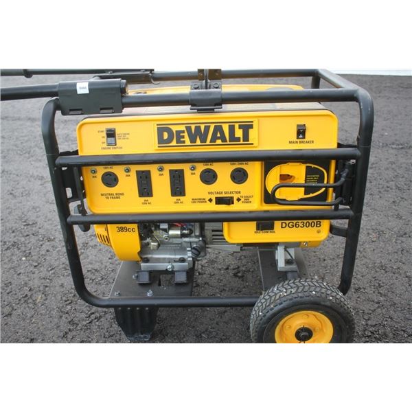 DeWalt DG6300B electric start gas generator, 389cc motor