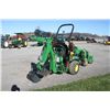 Image 6 : JD 1025R 4wd compact tractor, 120R loader, 260B backhoe attachment with thumb, 381 hours