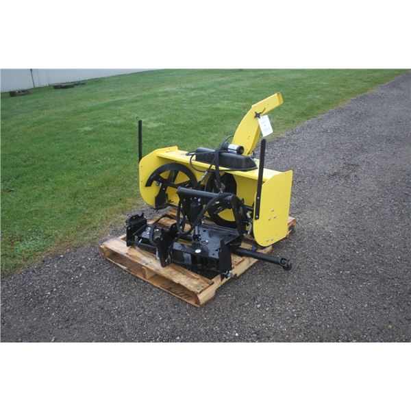 JD 47 quick hitch 47" snowblower with front mount bracket and pto, New and Unused