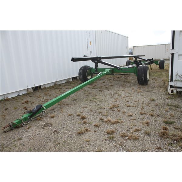 Challenger HC-30 30' header carrier wagon, 12" floatation tires, green
