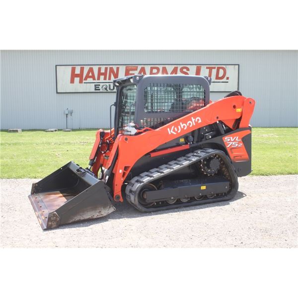 Kubota SVL75-2 track skidsteer, cab, air, 383 hours