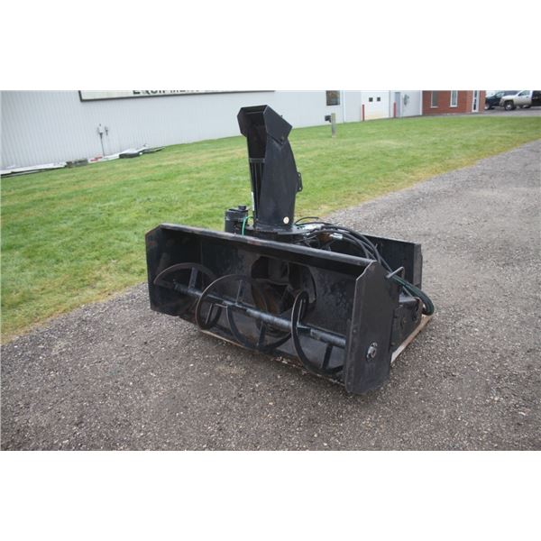 New Holland 601.ES-NH-H front mount, 5' snowblower, hydraulic turn to fit skidsteer