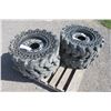 Image 1 : Earth Force set of 4 30x10-16 solid tires on 8 bolt rims to fit skidsteer