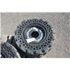 Image 4 : Earth Force set of 4 30x10-16 solid tires on 8 bolt rims to fit skidsteer