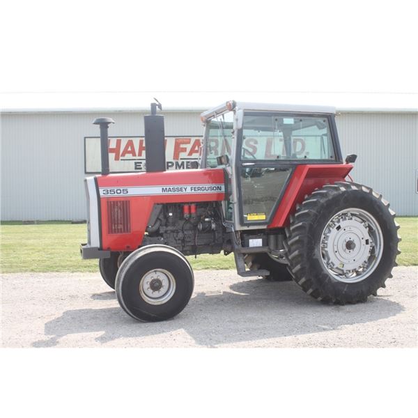 MF 3505 2wd tractor, cab, air, 3601 hours