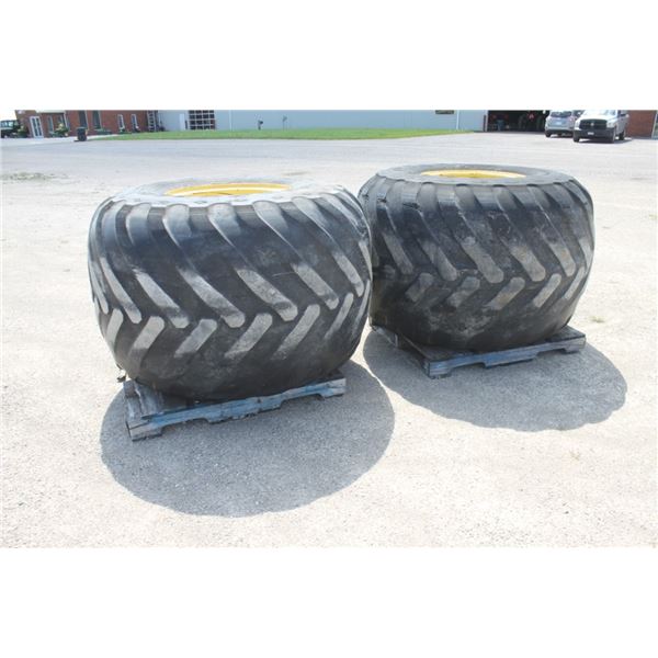 A pair of 66x43.00-25 NHS Terra-Tire, sod tires
