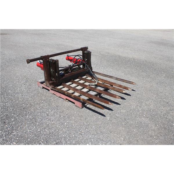 JCB hydraulic fork attachment for sod lift