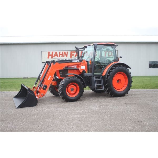Kubota M135 GX 4wd tractor, cab, air, M55 loader, 4149 hours