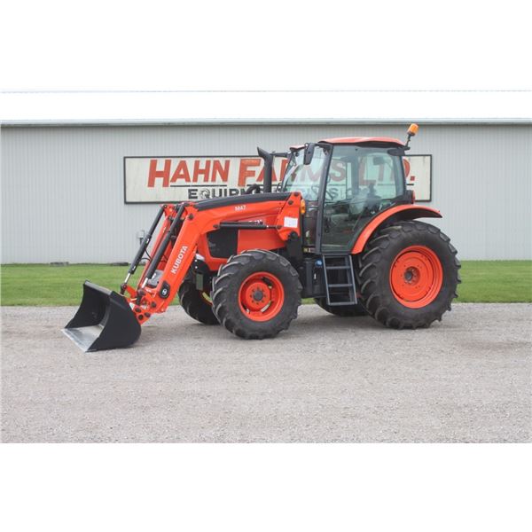 Kubota M6-111 4wd tractor, cab, air,  M47 SL loader, 1829 hours