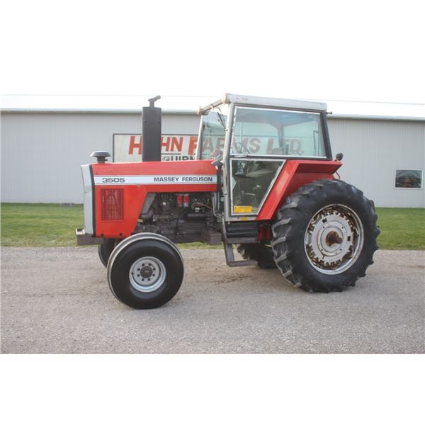 MF 3505 2wd tractor, cab, air, 3789 hours