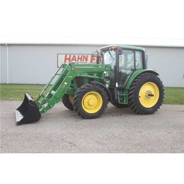 JD 6330 4wd tractor, cab, air, JD H310 SL loader, , Trimble EZ guide 250 guidance with globe, 2890 h