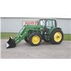 Image 1 : JD 6330 4wd tractor, cab, air, JD H310 SL loader, , Trimble EZ guide 250 guidance with globe, 2890 h